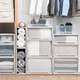 Kleiderschrank Aufbewahrungsschublasprotokoll Plastikschrank Haushalt Unterwäsche Aufbewahrung Kleidung Sortierbox Kleidung Aufbewahrungsbox E3523 Verdickte Schließtiefe 47 Breite 35 Höhe 23 Single Beige Weiß