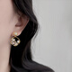 Shijun (SHIJUN) non-pierced ear clips, high-end, light luxury, shell flower hollow earrings, versatile earrings for women, imitation pearl niche, mosquito coil disc ear clips, a pair of whitening and sexy