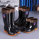 
Yunyouli (yunyouli) beef tendon bottom rain boots men's thick sole high tube water shoes plus velvet rubber shoes rain boots short tube water boots kitchen non-slip shoes 9928 black (no cotton added) 36
