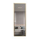 Chudian wardrobe mirror with contact lens inside push and pull full length mirror hidden folding and retracting hidden fitting mirror Explosion-proof 12035 ivory white three-section silent track No
