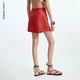 Langzi [Yang 25 Series] 2025 summer new white temperament dress/vlamp/short/scarves Orange shorts M