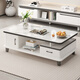 An Luosen coffee table living room household tea table tempered glass tea table small apartment simple table simple modern balcony small tea table single drawer white marble color 100*48cm