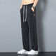 LiYun HouSe style jeans men loose straight-leg casual wide-leg pants men ice silk soft trendy summer pants men 1048 light blue sky silk M 85-110Jin [Jin equals 0.5 kg]