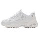 
Skechers women's shoes Spring and Autumn 2025 new thick-soled height-enhancing daddy shoes retro generation panda shoes versatile fashion white shoes 11979-WSL/white 35
