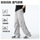 MINISO American trendy brand overalls men's autumn new outdoor camping casual straight-leg assault trousers Paris Gray XL
