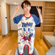 Pyjamas en une pièce pour enfants Disney Summer Summer mince à manches courtes coton pur dinosaure bébé Anti-Kick Quilt Home Clothing 9928-Danzai Taille 6 [Hauteur 80-90 cm Poids 25-30 Taille
