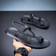 Sandales TTPMER pour la version coréenne masculine des chaussures de plage décontractées sans glissement en forme de semelle douce portant des sandales pour hommes à la mode verts à la mode
