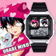 
Playing the mystery of the girl X Bubu Mikoto peripheral watch 2D watch Children's junior high school students electronic watch [Fashion silver-black-electronic watch] L3884 [Gift box packaging]