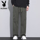 Pantalon décontracté Playboy pour hommes en été mince pantalon d'hommes en liberté pour les pantalons de paratrooper d'été pantalons de travail de charge sportive américaine pour hommes 9856 Military Green [Summer Thin] 4xl [180-200jin [Jin est égal à 0,5 kg]]]