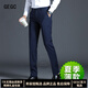 GEGC男装品牌休闲男2025夏季新款男士西裤子条纹直筒弹力西装裤 9902-条纹灰色-夏季薄款 29 二尺二