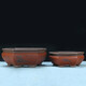 
Six-party engraved purple clay flower pot breathable green plants flowers and ceramic potted large diameter hexagonal bonsai pot 693 small red