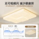 Wrigley Wohnzimmerleuchten Einfache moderne atmosphärische Hauptlampenstil-Lampe 2024 Neues Schlafzimmer leichte quadratische Deckenleuchte 2W Volles Spektrum RA9730 cm/Drei-Farben-Segmentierung/28W