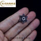 SNQP men's brooch suit brooch plated with platinum navigator polestar gold silver retro collar silver platinum polestar brooch + cufflink cover
