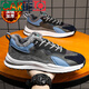 
Katile crocodile winter warm cotton shoes casual dad shoes trendy versatile sports running forrest Gump shoes male student Z1098 gray plus velvet to take one size larger 39