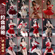 2024新款圣诞情趣内衣床上战袍女女性感约会睡衣9346 9221雪绒芭比圣诞发箍+颈环+圣 均码建议体重80-120斤