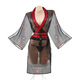 Feimu Japanische Phantom gedruckte Kimono-Set Perspektive und exponiertes Gesäß, um die Versuchung 6628 sexy und reine Lust 6976978549220 Japanische Phantom schwarz und rotes One-Größe zu lindern (vorgeschlagen 80-125 Jin [Jin gleich 0,5 kg])