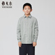 Youngor shirt junior autumn and winter cotton plaid long-sleeved shirt soft and skin-friendly green KLRM115675QFA 140 140/72