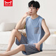 Cat Man (MiiOW) Pajamas Men's Vest Summer Modal Thin Suit Men's Home Clothes Sleeveless Jin Jin is equal to 0.5 kg, plus size two-piece set -12027 Modal Suit L Recommended 100-140 Jin Jin is equal to 0.5 kg