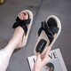 Slippers for women to wear 2025 new fashionable and versatile thick-soled non-slip beach sandals for women off-white 37
