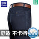 
ROMON (ROMON) 2025 spring and summer new men's jeans high waist loose straight-leg casual pants thin trousers for middle-aged and elderly people 3892 models deep blue [summer] thin style 33 [waist circumference 2 feet 6]