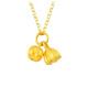 Dewey Van pure gold wrapped with silver 999 pure gold pendant necklace gold persimmon persimmon Ruyi bracelet braided style Valentine's Day gift persimmon persimmon Ruyi+s999 necklace (thick gold layer)