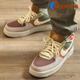 耐克（NIKE）Nike男女鞋Air Force 1浅棕色AF1空军一号休闲板鞋HV5990-172 HF4837-407 36