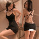 
Sexy underwear sexy pajamas on the bed large size women's hot uniform 9794 black sexy suspender nightgown suspender skirt + T-pants. The average size recommended weight is 80-130 Jin [Jin equals 0.5 kg]