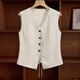 She pool fashion suit 2025 summer new women's V-neck horse clip with long wide-leg pants two-piece suit