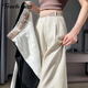 Tachimis Touch Miss Pantalon large drapé haut de gamme pour les femmes 2025 Été mince pantalon yamamoto pantalon de couleur de couleur de la couleurs de squid d'origine noire [style étendu] Hauteur au-dessus de 170 cm S 80-94jin [Jin est égal à 0,5 kg]