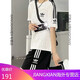 Adidas (adidas) trèfle Nouveau court métrage simple et femmes en vrac et femmes costumes t-shirts shorts de sport décontracté tendance 9889 set noir m