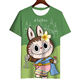 Shakron 2025 Neuer Labubu Zimomo Sommer-Trend 3D Print T-Shirt Top Short Ärmel für Grund- und Sekundarschüler TJJ3892 S 80-90jin [Jin ist 0,5 kg]