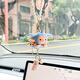 Yusenyi pop mart pucky biqi fliegendes Auto Hanging Teile Auto Innenheizdekoration Rückspiegel Internet Berühmtheit Hängende Dekoration Fliege Eichhörnchen Baby + Cowhide Seil