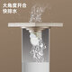 Submarine LTK40-10 brass nickel-plated large-displacement ultra-thin floor drain cream wind shift shower four-proof floor drain 40 diameter