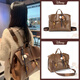 Disney (DISNEY) Backpack Women's New Travel Bag Light Luxury Ultra-Light Backpack Good-looking Commuting Christmas New Year's Eve Gift for Girls Maillard Bag-Brown