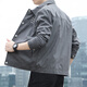 With pure YISHION2025 new men's lapel jacket retro jacket thin shirt suede spring and autumn gown youth clothes [Autumn and winter style] K12806 black [quality plus M