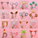 Jingwu Cute Cartoon Headband Funny Doll Headwear Female Photo Performance Hairpin Internet Celebrity Face Wash Headband Animal Hair Accessory Monkey Ear Headband 1 pc