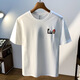 LEE KIDS Gran tamaño 200jin [Jin equivale a 0,5 kg] Camiseta de manga corta de cuello redondo para hombres 2025 camiseta de algodón estampada de estilo Hong Kong de verano más grasas