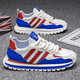 Adi Prince's Size Brand Herrenschuhe Sommer 2025 Neue Top -Top -Schuhe Männer vielseitiger Slip Soft Sohle bequeme leichte Luxus -Sportschuhe S9906 Weiß Red Lan 40