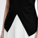 Respiración profunda respiración profunda para mujeres pequeñas mangas voladoras de cuello redondo de mujer Sweater de tenis de tenis A301972 Negro M (3)