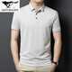 
Seven Wolves 2025 summer new short-sleeved T-shirt for men, middle-aged and young people, simple casual and versatile lapel solid color POLO shirt men's clothing F52-SM6627 white S 165