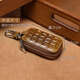 
Genuine leather crocodile pattern men's car remote control cover key bag men's universal waist hanging keychain key bag black crocodile pattern/genuine leather M13662
