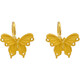 Laomiao Gold Butterfly Earrings Pure Gold Sweet Fairy Butterfly Earrings for Girlfriend and Wife as a Birthday Gift About 2.51g