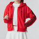 Vêtements féminins adidas 2025 Summer New W S ft fz HD Sports et veste à capuche décontractée rouge IS6999 S