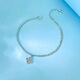 Damuni PT950 platinum bracelet shiny crushed ice four-leaf clover platinum bracelet AB chain for women, Valentine's Day gift for wife, bracelet 4.5g/length 16-18.5cm adjustable