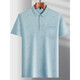 
LA Hailan Home HLA same middle-aged men's lapel short-sleeved T-shirt daddy suit summer thin polo shirt father ice silk-9855 gray real pocket M 48/165