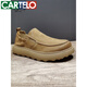 Cartelo Herren lässige Lederschuhe weiche Kuhläden-Männerschuhe 2025 Neuer Herbst Atmungsfreie Loafer Dick-Soled-Schuhe Herren weiß 9898 Standard Lederschuhe Größe 38