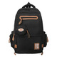 
Mu Yunyao German burden reduction and spine protection schoolbag middle school students backpack for middle school students large capacity lightweight women backpack for men black [large capacity] (with coin wallet + pendant) small size