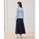 IEF/Aiyifu 2025 Autumn NUEVO estilo coreano Fashion Inventual Sports Diseño con capucha Commuting versátil chaqueta azul xs