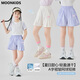 Yoyo One (Yoyo One) Los pantalones cortos de niñas usan pantalones de chándal de secado rápido para niños 2025 Pantalones de entrenamiento ligero de verano 18519 Púrpuras Increíble 140 140cm