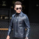 Playboy (PLAYBOY) 2025 New Genuine Leather Jacket Korean Style Trendy Slim Handsome Short Fashion Casual Leather Jacket Men's Jacket Black M 165 Code-100-115Jin Jin is equal to 0.5 kg